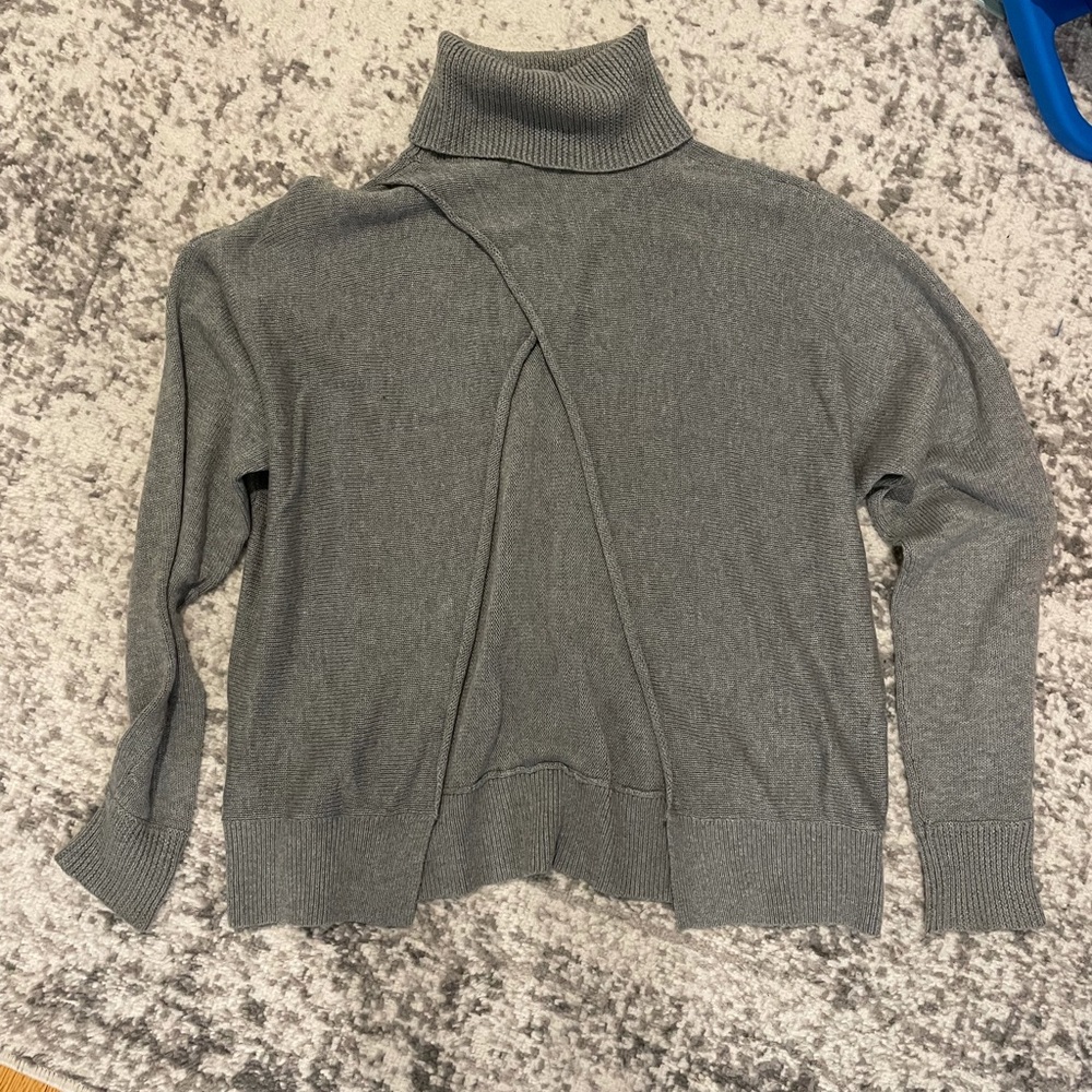 The Fifth Label Open Back Grey Turtleneck Sweater - Picture 4 of 6